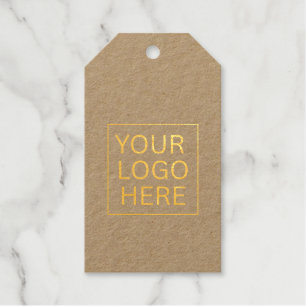 Einfache Minimalistische Logo- und Textwerbung Geschenkanhänger