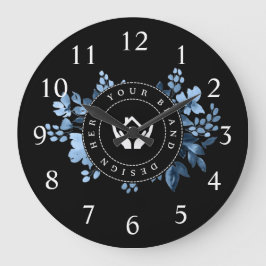 Einfache Minimalistische Logo- und Textwerbung Große Wanduhr
