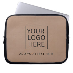 Einfache Minimalistische Logo- und Textwerbung Laptopschutzhülle