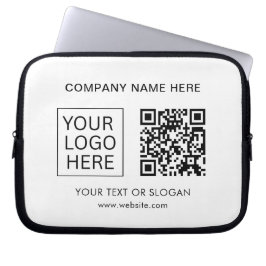 Einfache Minimalistische Logo- und Textwerbung Laptopschutzhülle
