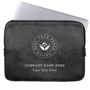 Einfache Minimalistische Logo- und Textwerbung Laptopschutzhülle