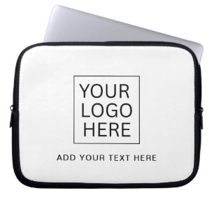 Einfache Minimalistische Logo- und Textwerbung Laptopschutzhülle