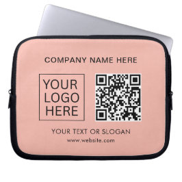 Einfache Minimalistische Logo- und Textwerbung Laptopschutzhülle