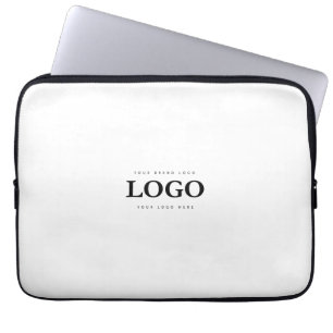 Einfache Minimalistische Logo- und Textwerbung Laptopschutzhülle