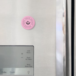 Einfache Minimalistische Logo- und Textwerbung Magnet