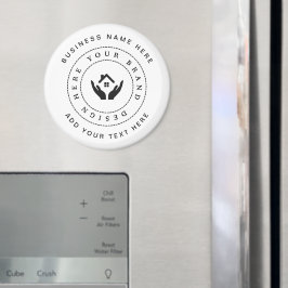 Einfache Minimalistische Logo- und Textwerbung Magnet