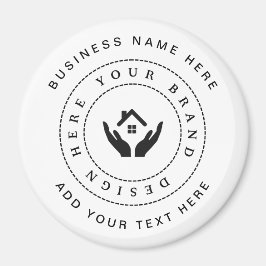 Einfache Minimalistische Logo- und Textwerbung Magnet