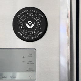Einfache Minimalistische Logo- und Textwerbung Magnet