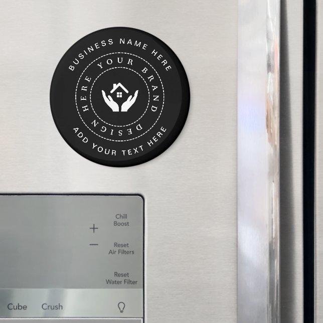 Einfache Minimalistische Logo- und Textwerbung Magnet (In Situ (Kühlschrank))