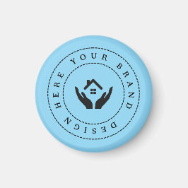 Einfache Minimalistische Logo- und Textwerbung Magnet