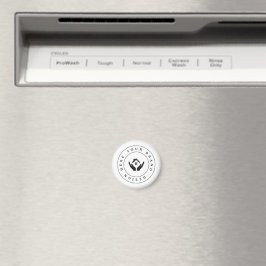 Einfache Minimalistische Logo- und Textwerbung Magnet