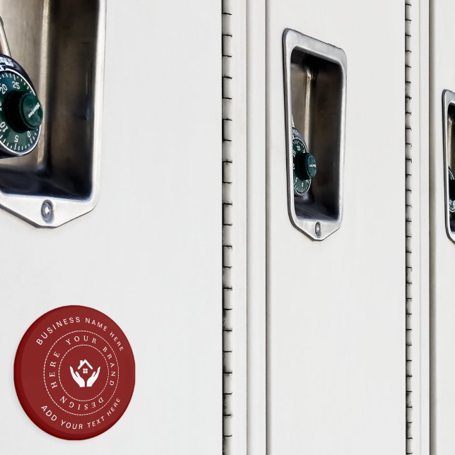 Einfache Minimalistische Logo- und Textwerbung Magnet (In Situ (Schrank))