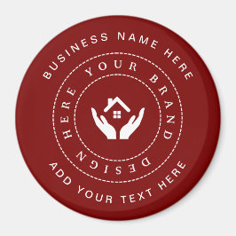 Einfache Minimalistische Logo- und Textwerbung Magnet