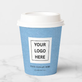 Einfache Minimalistische Logo- und Textwerbung Pappbecher