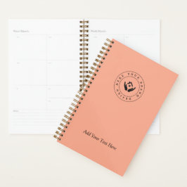 Einfache Minimalistische Logo- und Textwerbung Planer