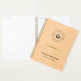 Einfache Minimalistische Logo- und Textwerbung Planer