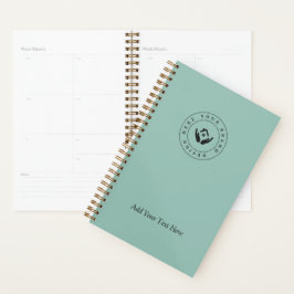 Einfache Minimalistische Logo- und Textwerbung Planer
