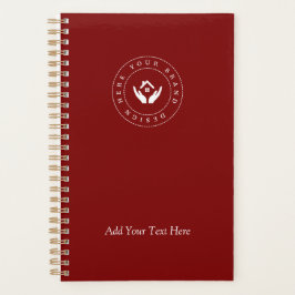 Einfache Minimalistische Logo- und Textwerbung Planer