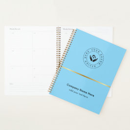 Einfache Minimalistische Logo- und Textwerbung Planer