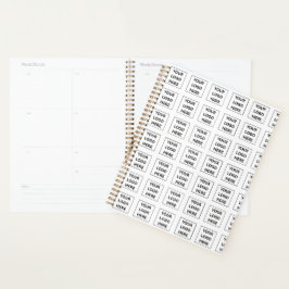 Einfache Minimalistische Logo- und Textwerbung Planer