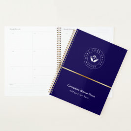 Einfache Minimalistische Logo- und Textwerbung Planer