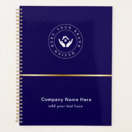 Einfache Minimalistische Logo- und Textwerbung Planer