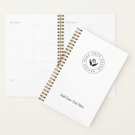 Einfache Minimalistische Logo- und Textwerbung Planer