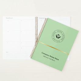 Einfache Minimalistische Logo- und Textwerbung Planer