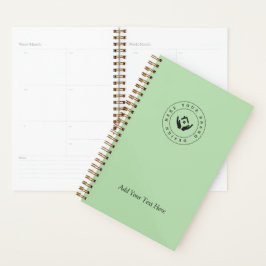 Einfache Minimalistische Logo- und Textwerbung Planer