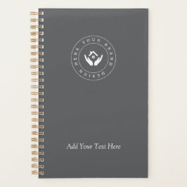 Einfache Minimalistische Logo- und Textwerbung Planer