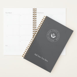 Einfache Minimalistische Logo- und Textwerbung Planer