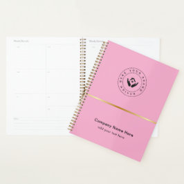 Einfache Minimalistische Logo- und Textwerbung Planer