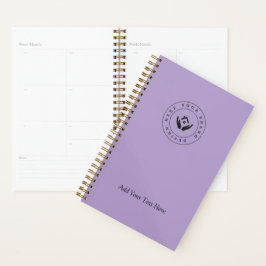Einfache Minimalistische Logo- und Textwerbung Planer