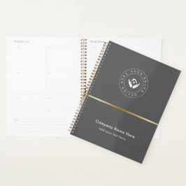 Einfache Minimalistische Logo- und Textwerbung Planer