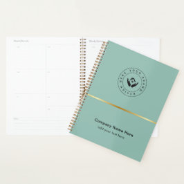 Einfache Minimalistische Logo- und Textwerbung Planer