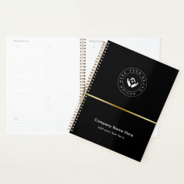 Einfache Minimalistische Logo- und Textwerbung Planer