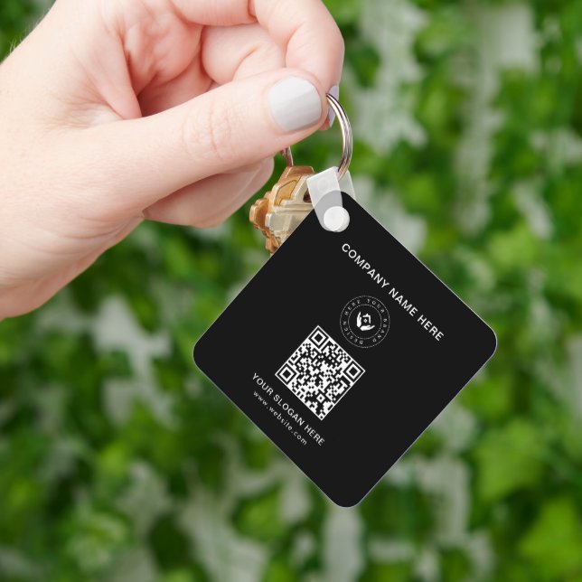 Einfache Minimalistische Logo- und Textwerbung Schlüsselanhänger (Hand)