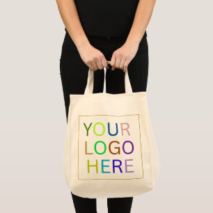 Einfache Minimalistische Logo- und Textwerbung Tragetasche