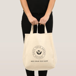 Einfache Minimalistische Logo- und Textwerbung Tragetasche