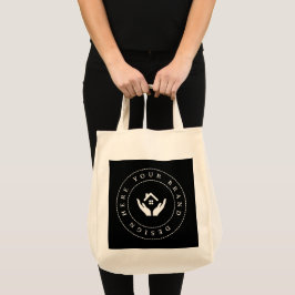 Einfache Minimalistische Logo- und Textwerbung Tragetasche