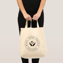 Einfache Minimalistische Logo- und Textwerbung Tragetasche