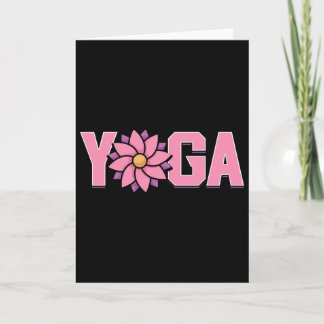 Einfache minimalistische Lotusblumen-Yoga  Karte