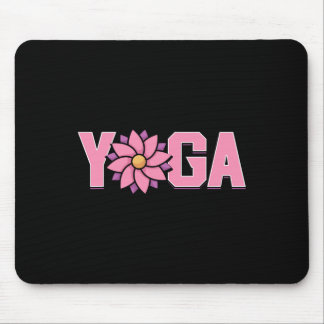 Einfache minimalistische Lotusblumen-Yoga  Mousepad