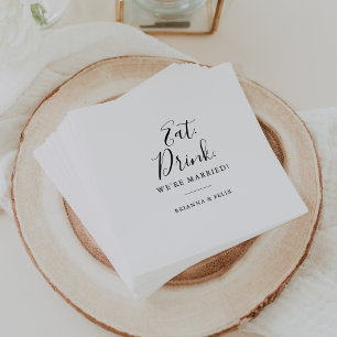 Einfache Minimalistische Mahlzeit Wir sind Verheir Serviette