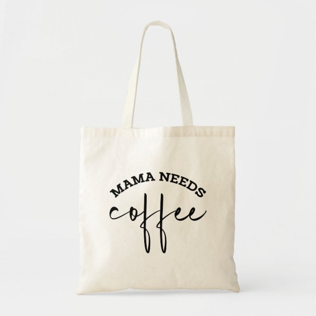 Einfache Minimalistische Mama braucht Kaffee Totbe Tragetasche (Vorne)