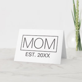 Einfache Minimalistische Mama Typografie| Grußkart Karte