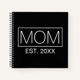 Einfache Minimalistische Mama Typografie | Noteboo Notizbuch