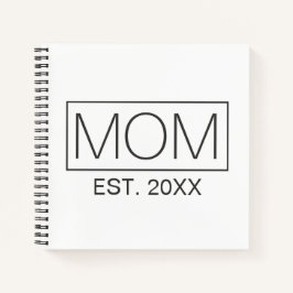 Einfache Minimalistische Mama Typografie | Noteboo Notizbuch