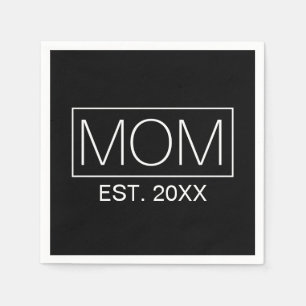 Einfache Minimalistische Mama Typografie  Papier N Serviette