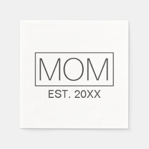 Einfache Minimalistische Mama Typografie  Papier N Serviette